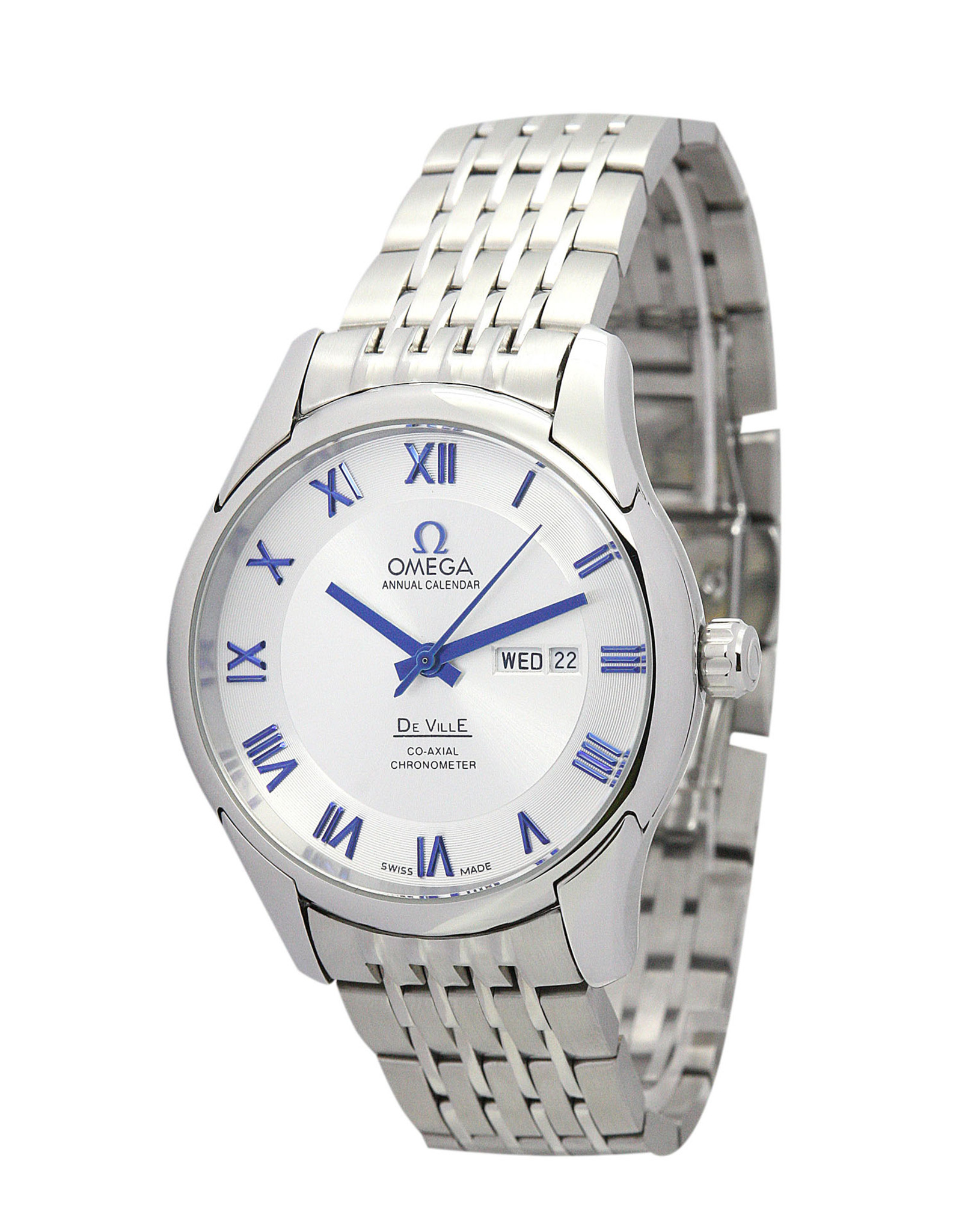 Replica Omega de ville Hour Vision Weißes Zifferblatt Römische Marker 41mm-1
