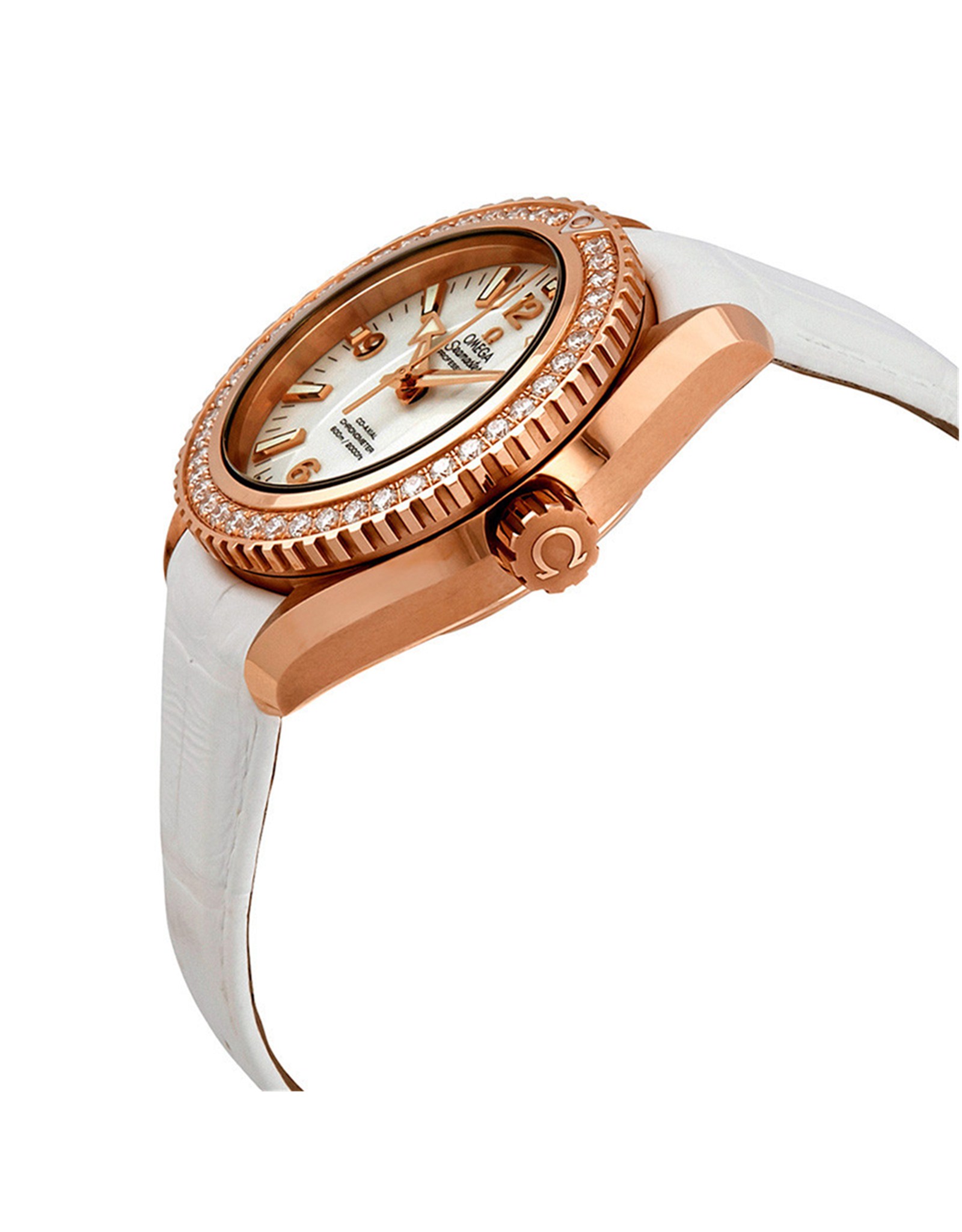 Replica Omega Planet Ocean Weißes Zifferblatt Diamonds 232.58.38.20.04.001 37.5mm-1