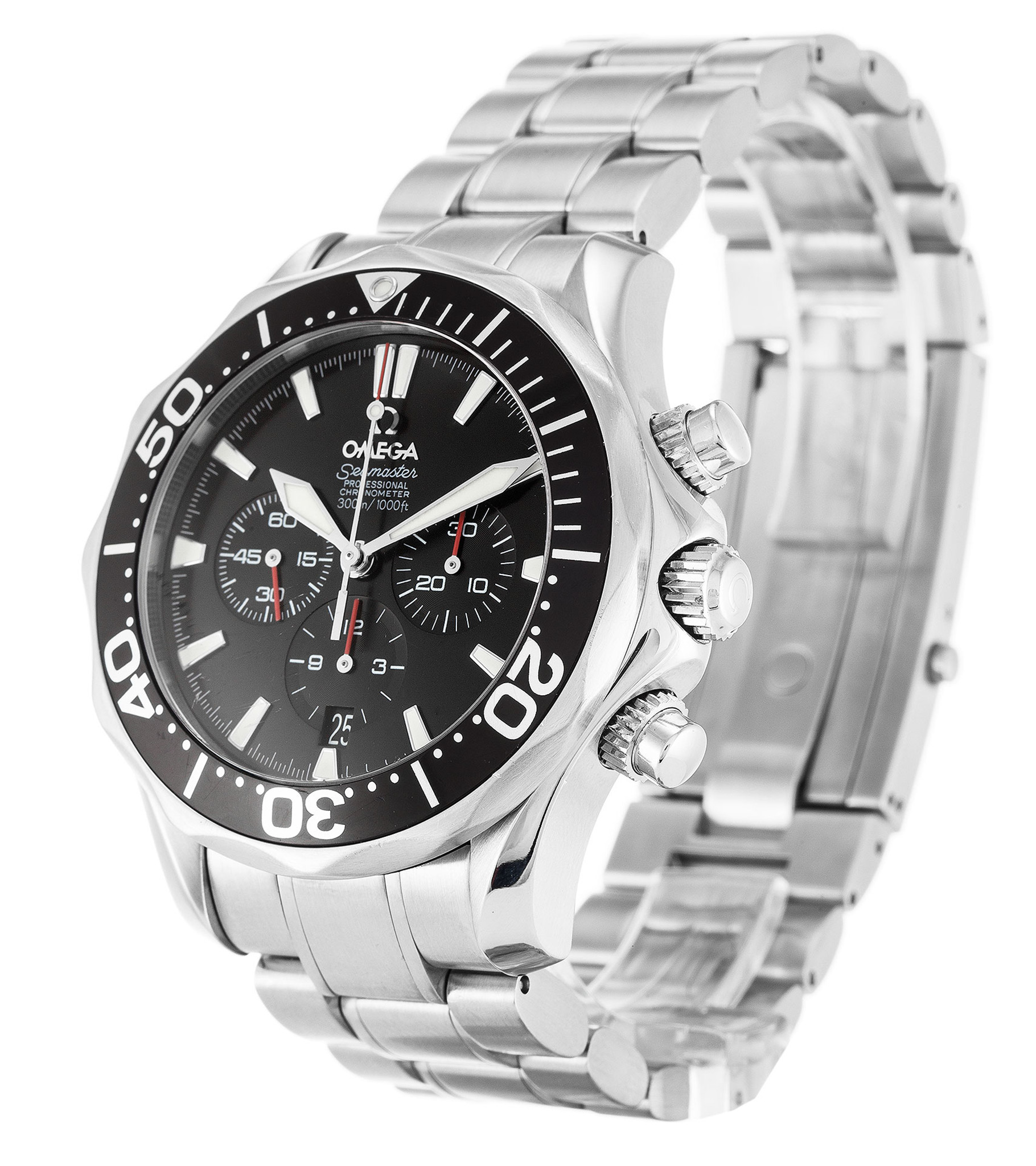 Replica Omega Seamaster 300m schwarze Hülle Stickmarkierungen 2594.52.00 41,5mm-1