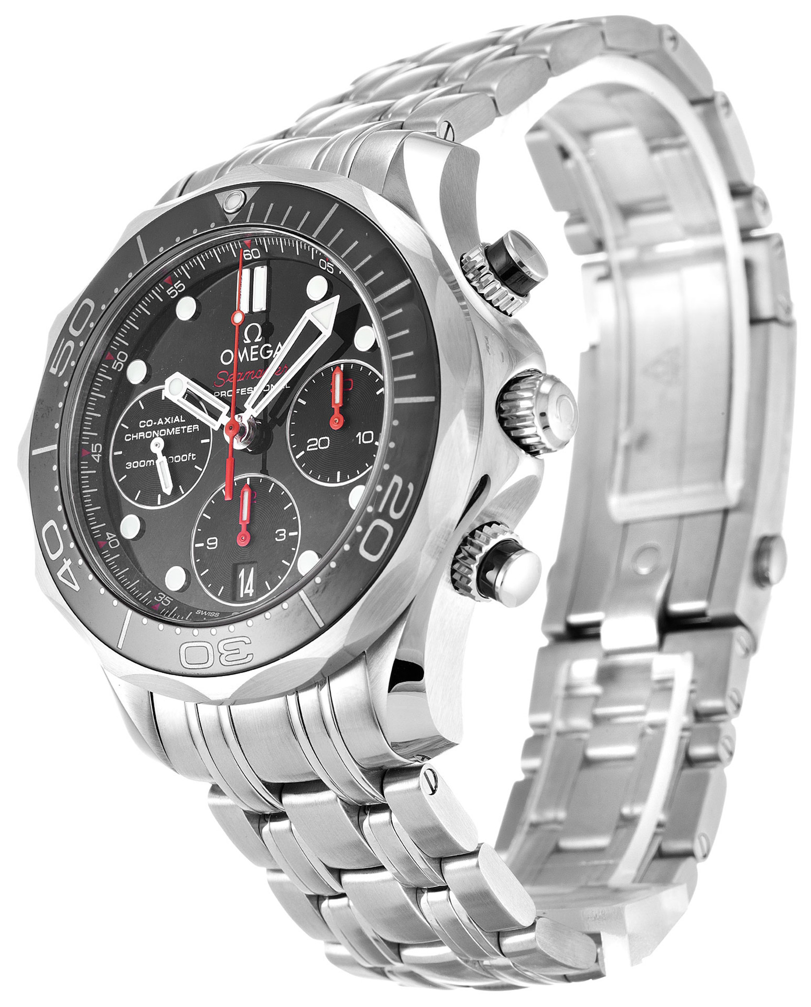 Replica Omega Seamaster 300 m schwarzes Dial Dial Edelstahlgurt 212.30.42.50.01.001 41mm-1