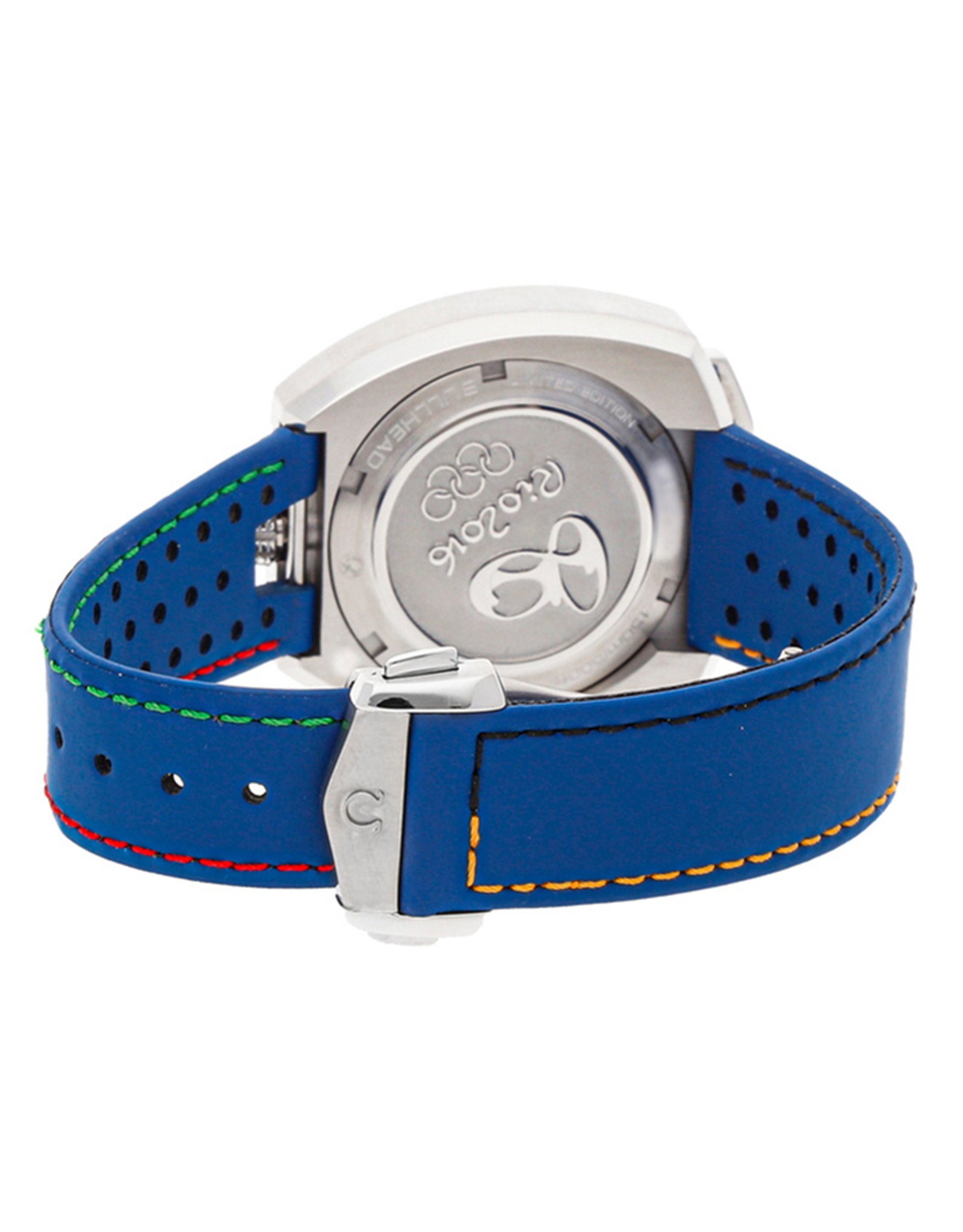 Replica Omega Seamaster Bullhead Weißes Zifferblatt Lederband 522.12.43.50.04.001 43mm-2