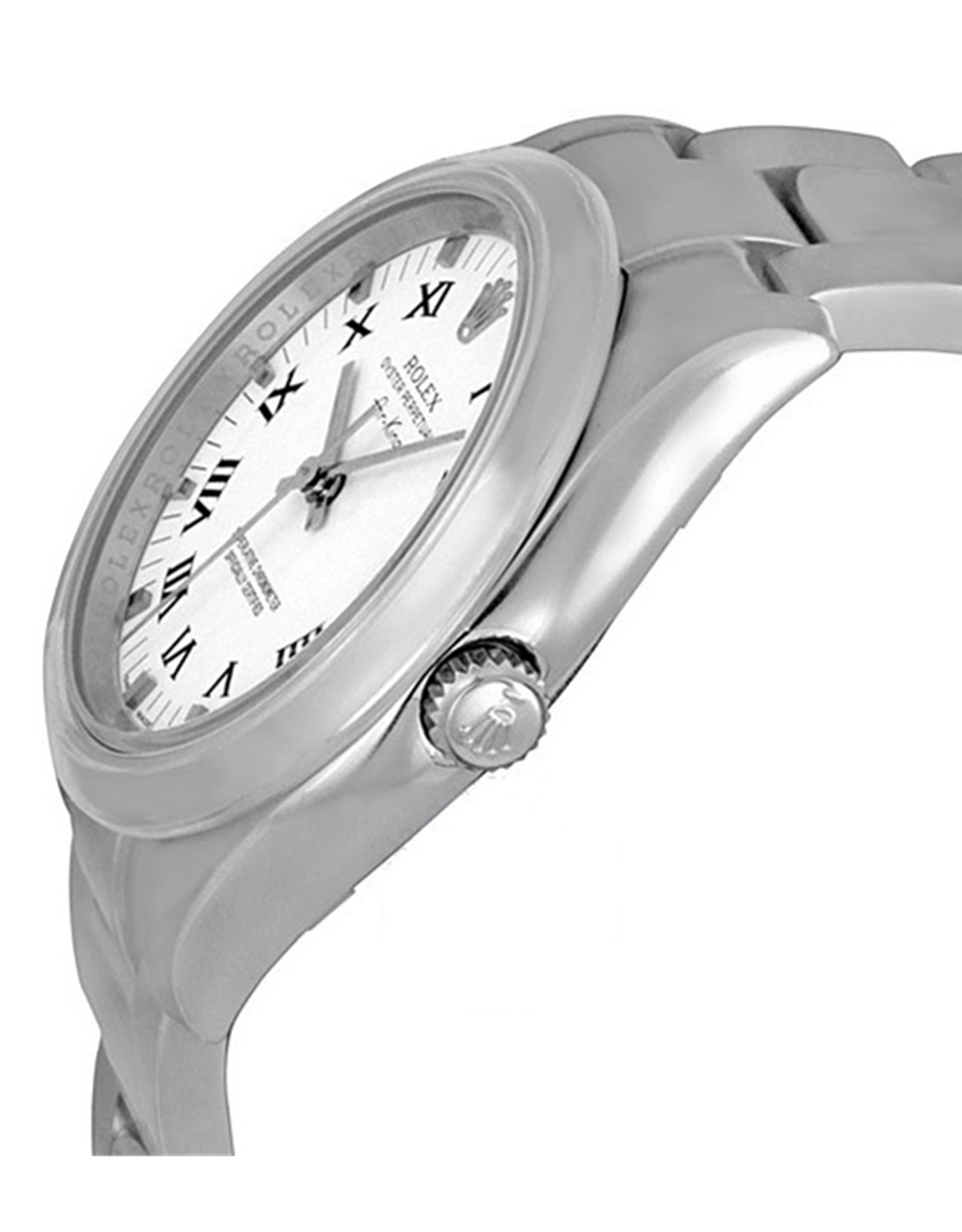 Replica Rolex Luftkönig Weißes Zifferblatt Edelstahlarmband Automatische Herren Replica Uhren 36mm-1