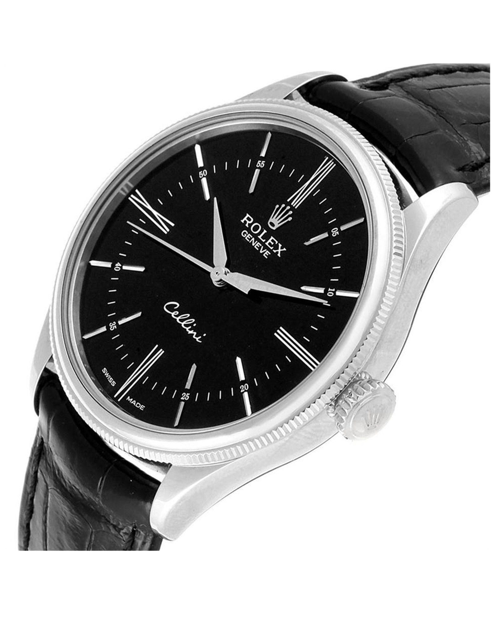 Replica Rolex Cellini Schwarze Dial Stick Marker Replica Uhren 50509 39mm-1