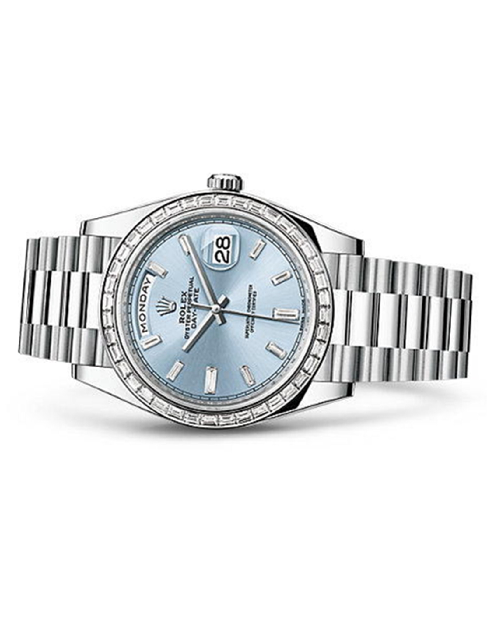 Replica Rolex Day Date Eisblau Dial Platinum Männer Replica Uhren 228396tbr 40mm-1