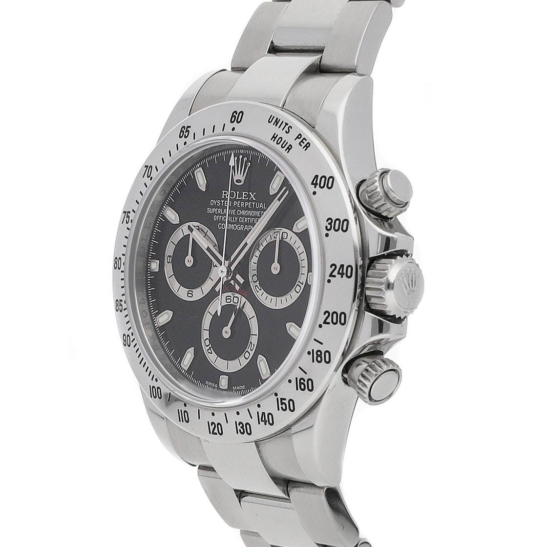 Replica Rolex Daytona Schwarzes Zifferblatt Stick Marker 116500LN 40mm-1