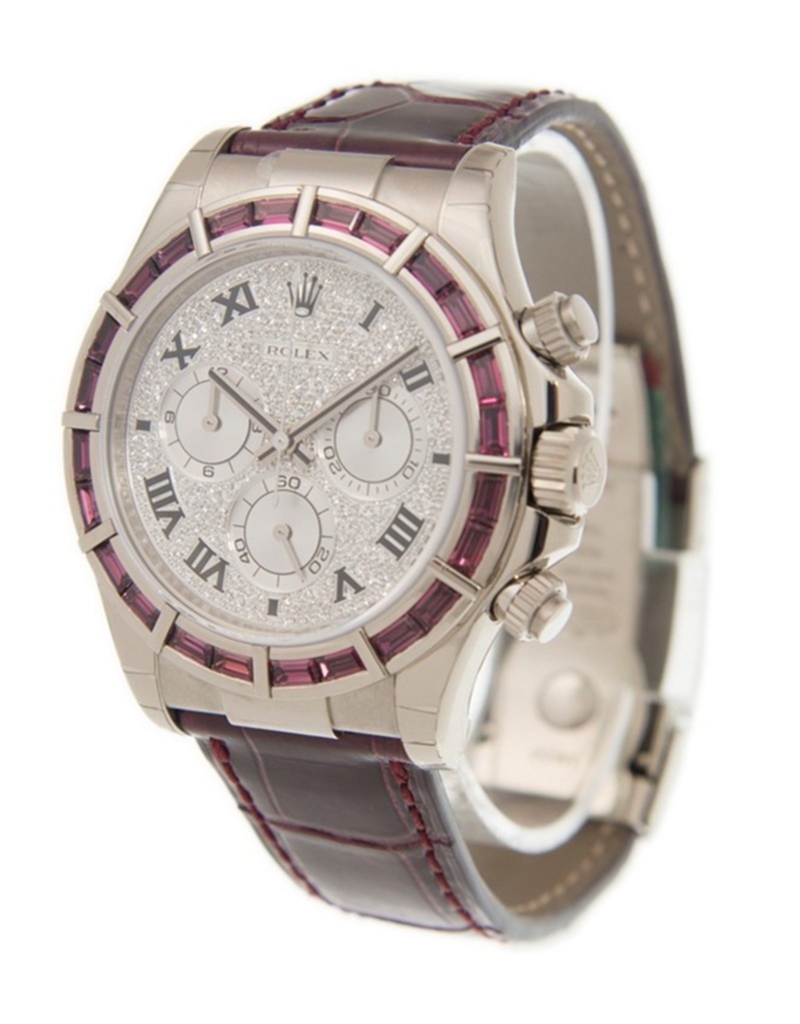 Replica Rolex Daytona Rot Ruby Automatic Replica Uhrene Lederband 116589salv 40mm-1