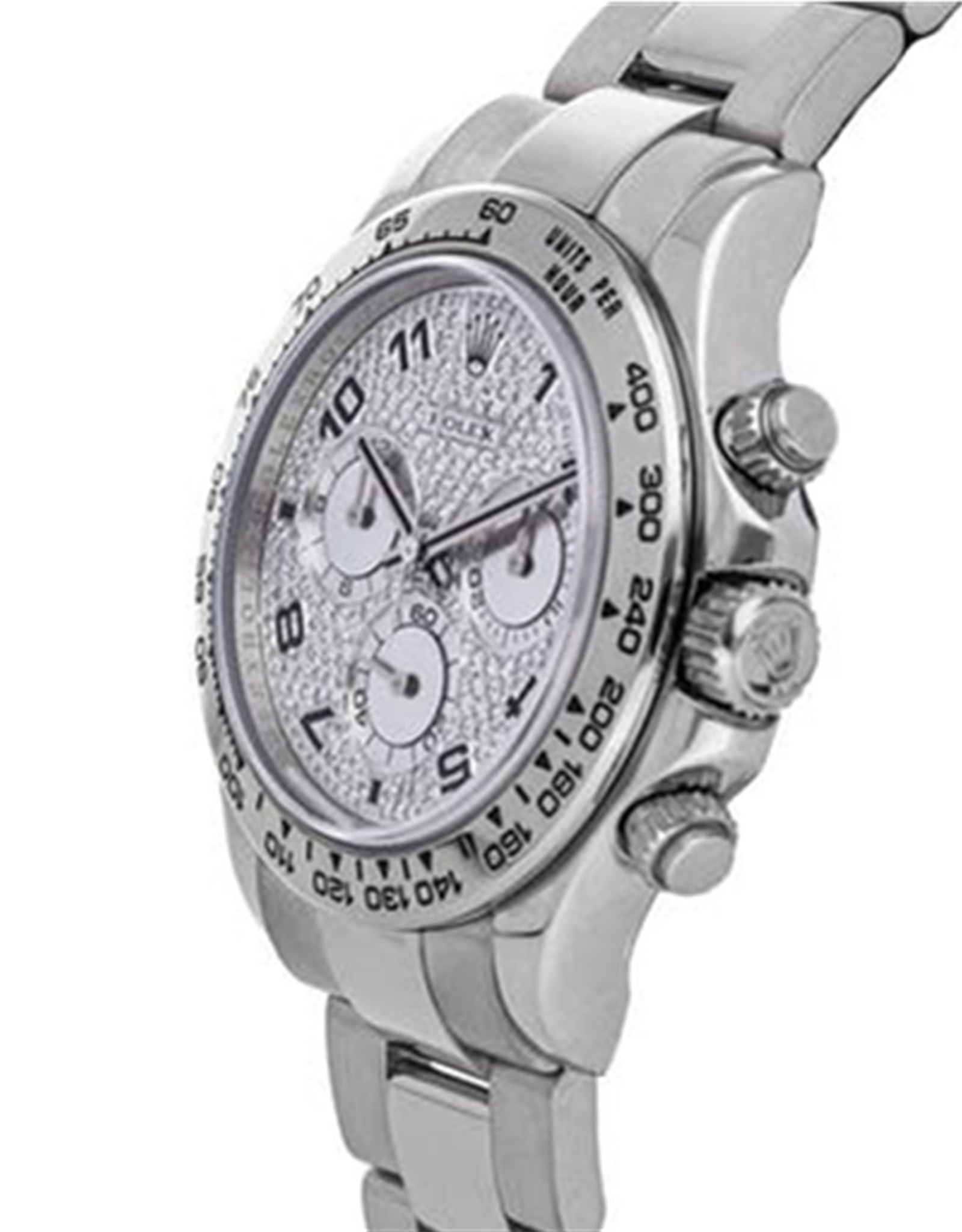 Replica Rolex Daytona 18k Weißgold Gehäuse um Diamant Zifferblatt 40mm-1