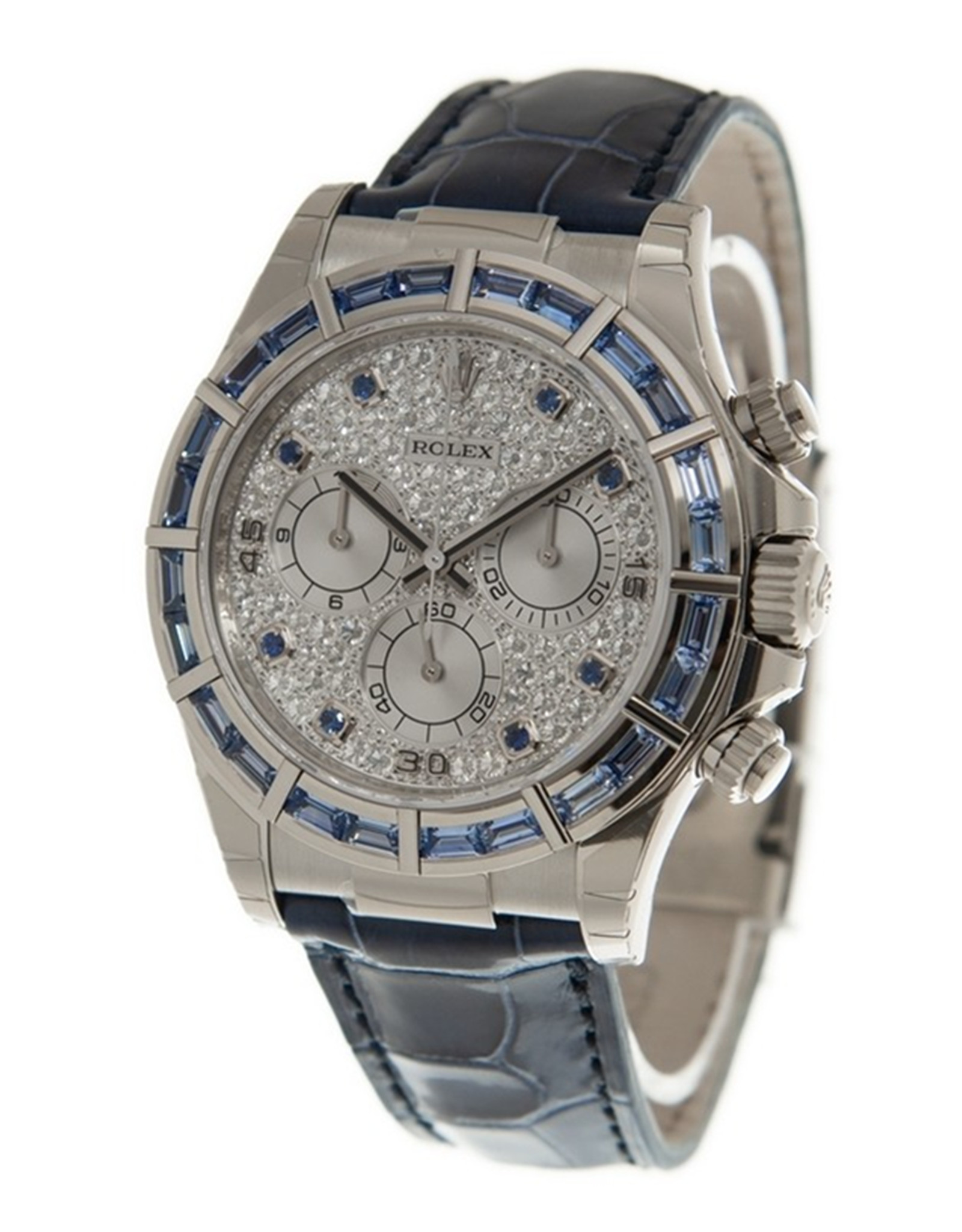 Replica Rolex Daytona Weißes Zifferblatt Diamant Men's Replica Uhren 40mm-1