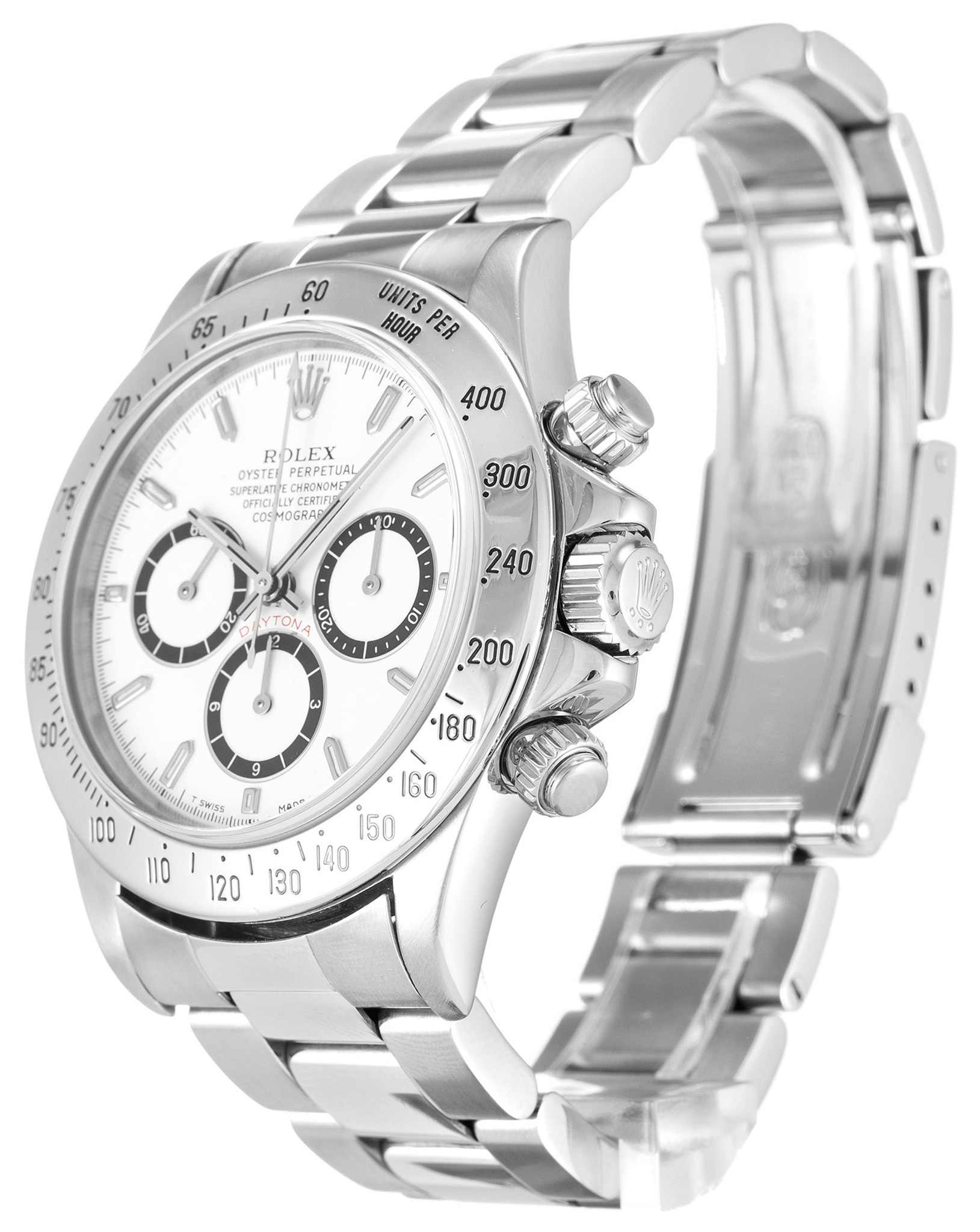 Replica Rolex Daytona Weißes Zifferblatt Stick Marker 16520 40mm-1