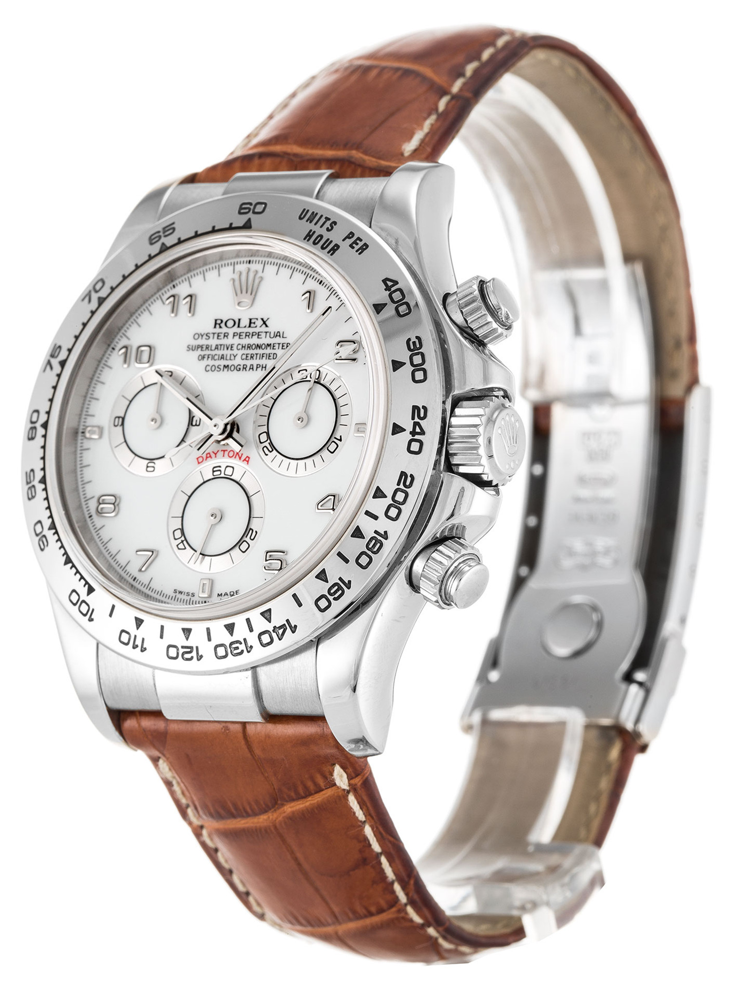 Replica Rolex Daytona Weißes Zifferblatt Number Marker 116519 40mm-1