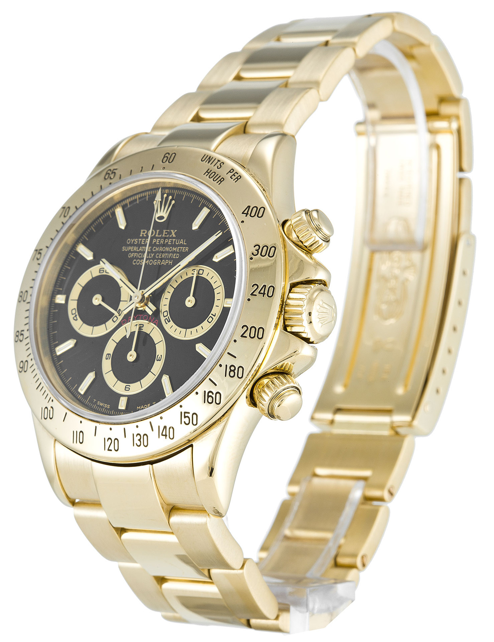 Replica Rolex Daytona Schwarzes Zifferblatt Edelstahlgurt 16528 40mm-1