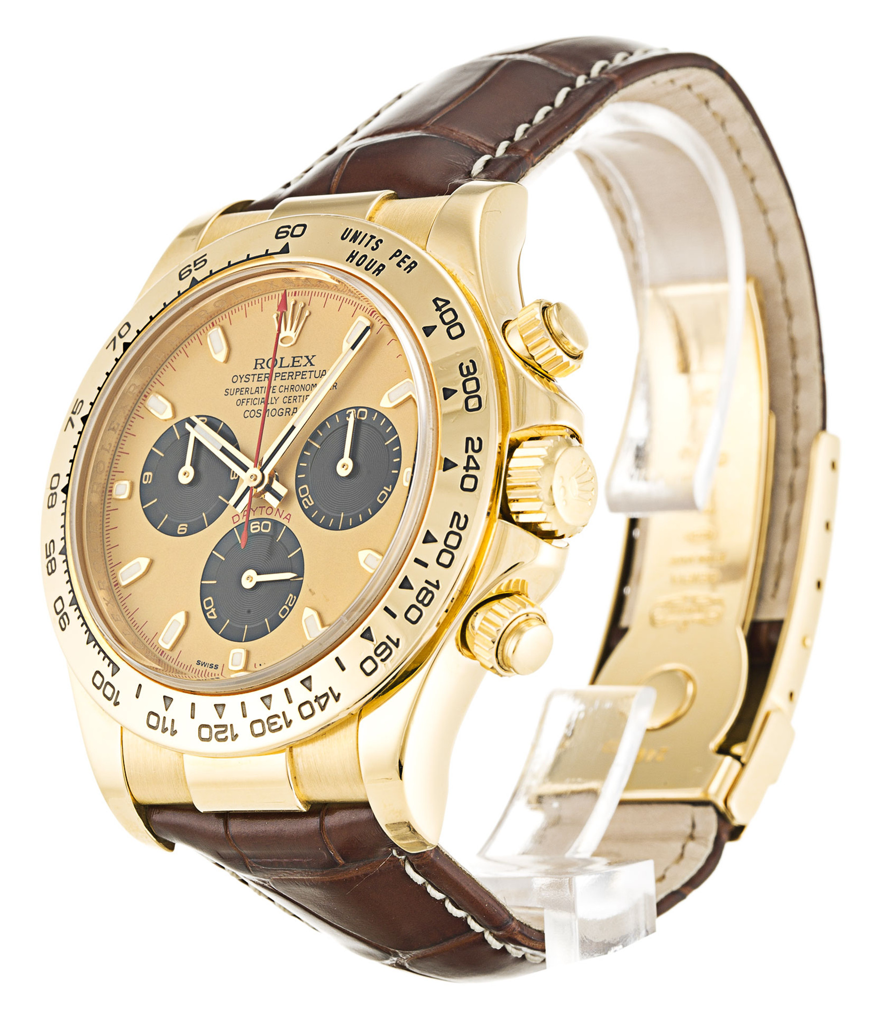 Replica Rolex Daytona Gelbgoldes Wählband 116518 40mm-1