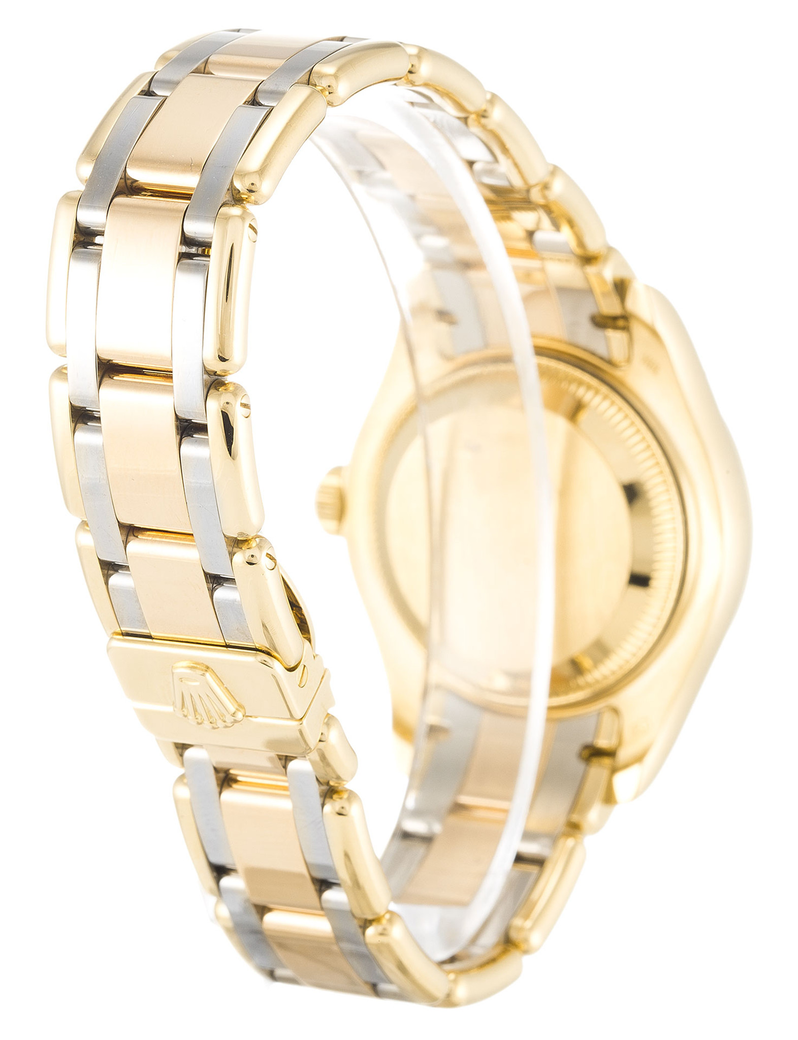 Replica Rolex Pearlmaster Weißes Zifferblatt Diamant Markers Dame 80298 29mm-2