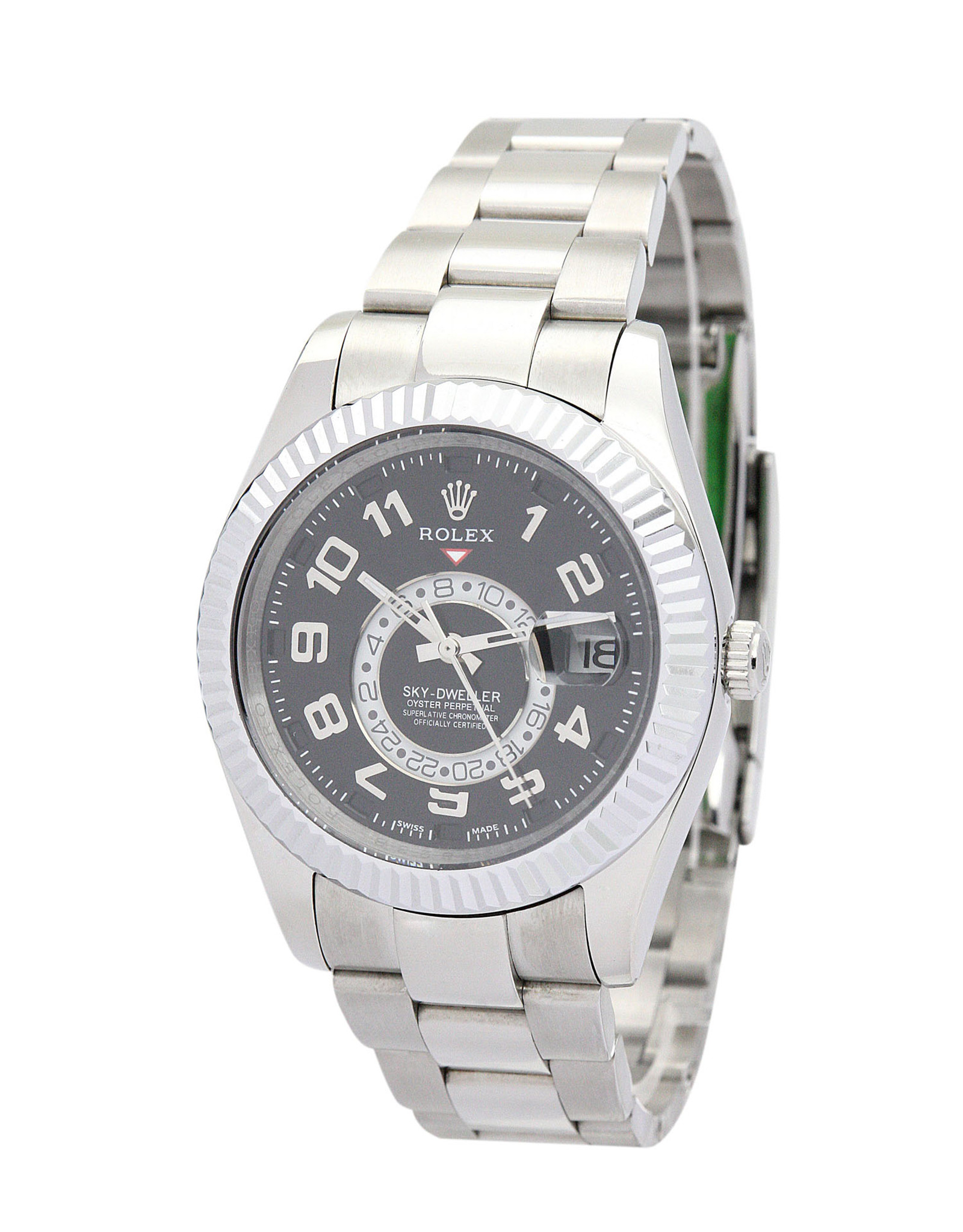 Replica Rolex Sky Bewohner schwarze Zifferblatt Zahlenmarkierungen 326938 42mm-1