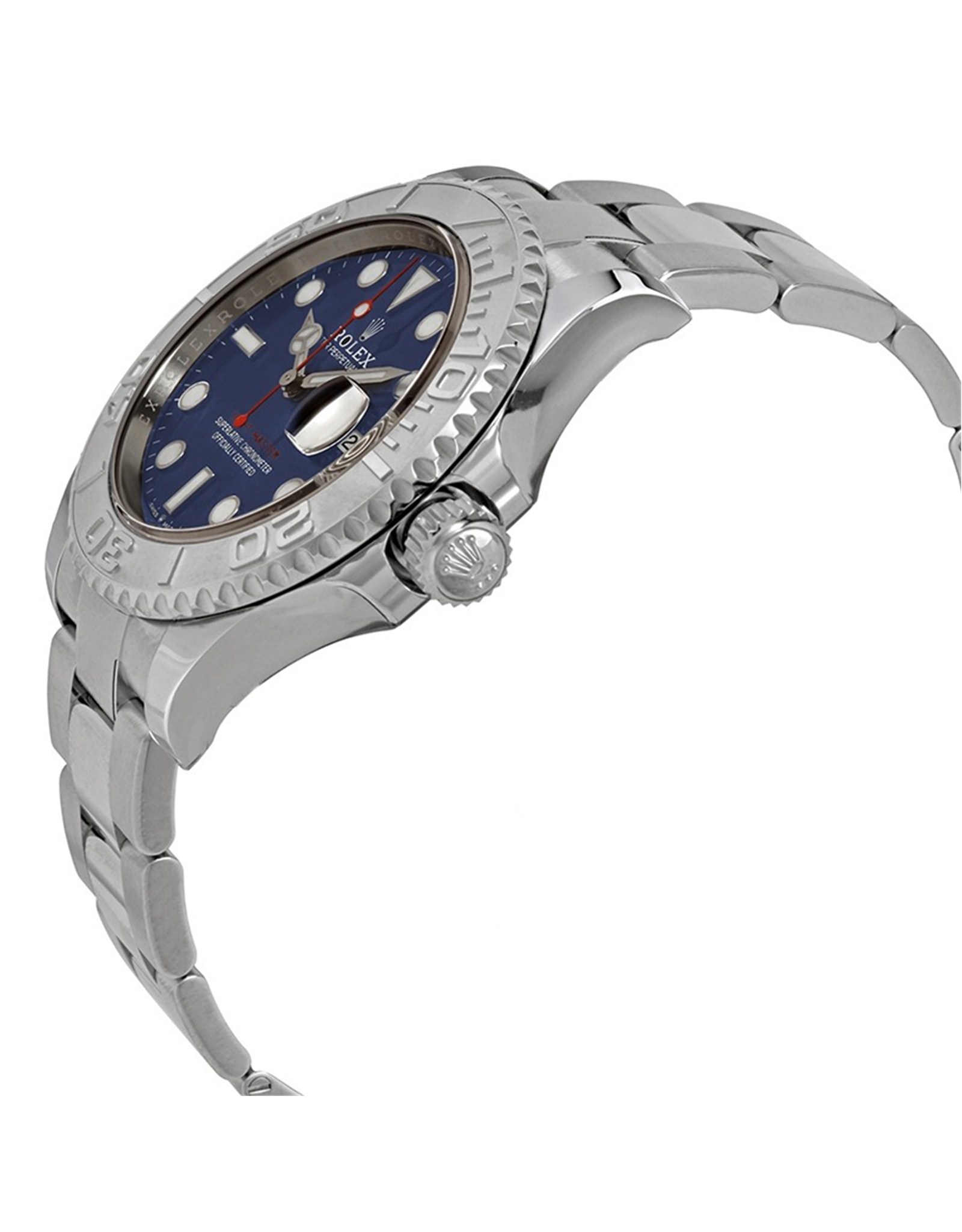 Replica Rolex Yacht Master Blaues Zifferblatt Platinum Lünette 116695 SATs 40mm-1