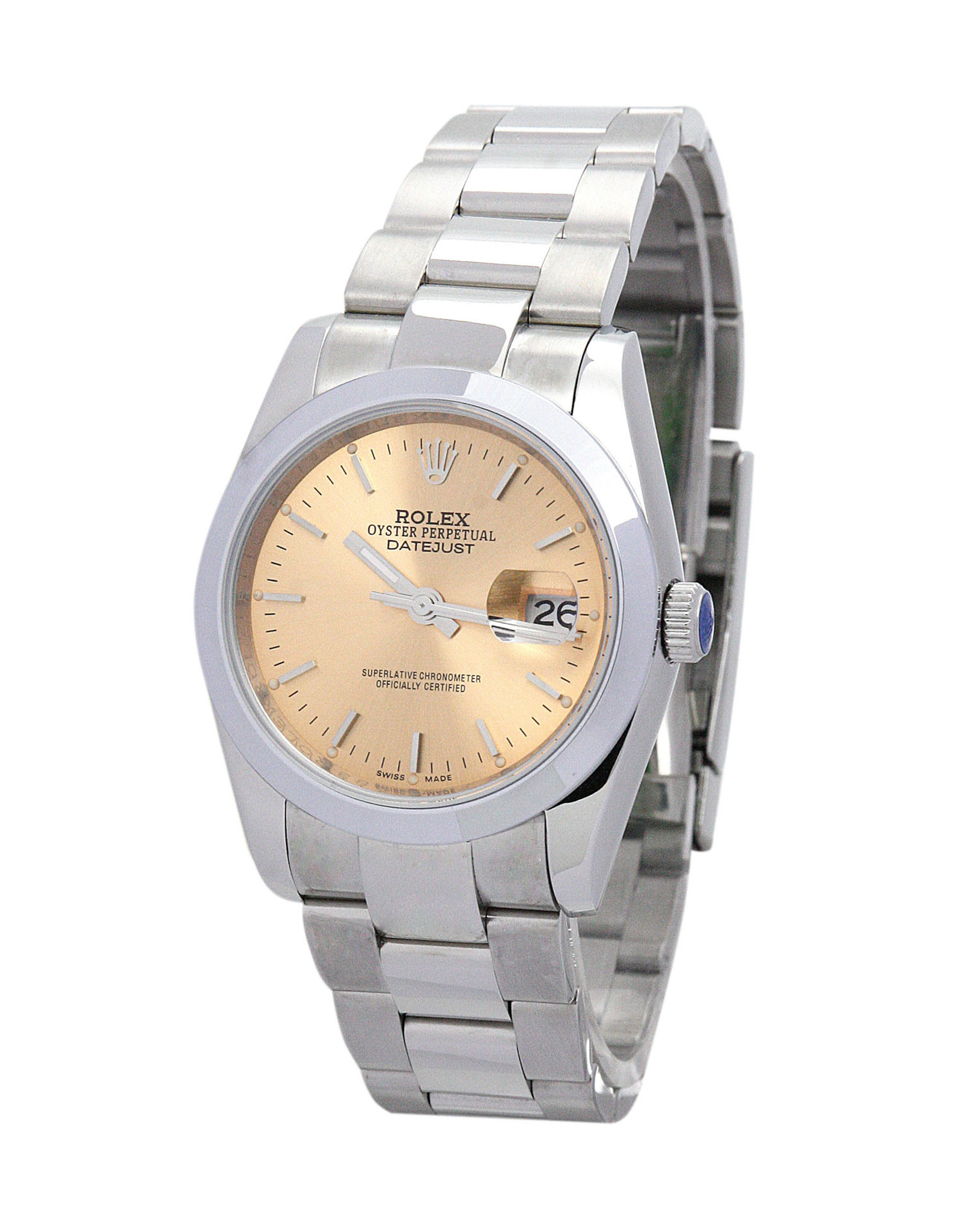 Replica Rolex Datejust GelbGoldenes Zifferblatt Stick Marker 16013 36mm-1