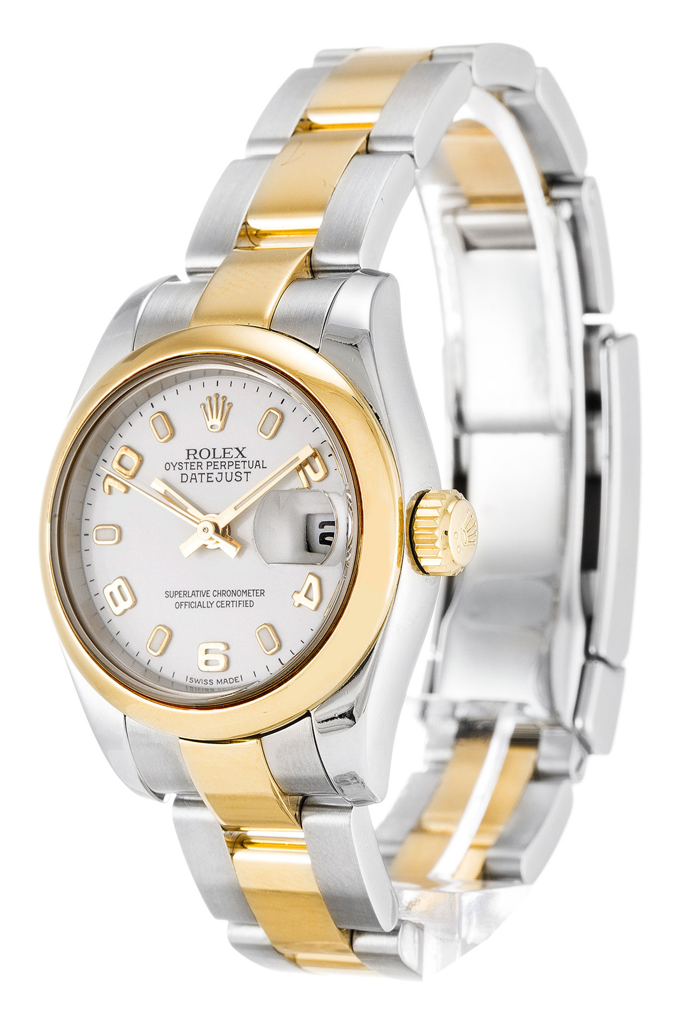 Replica Rolex Datejust Weißes Zifferblatt Number Marker Dame 179163 26mm-1