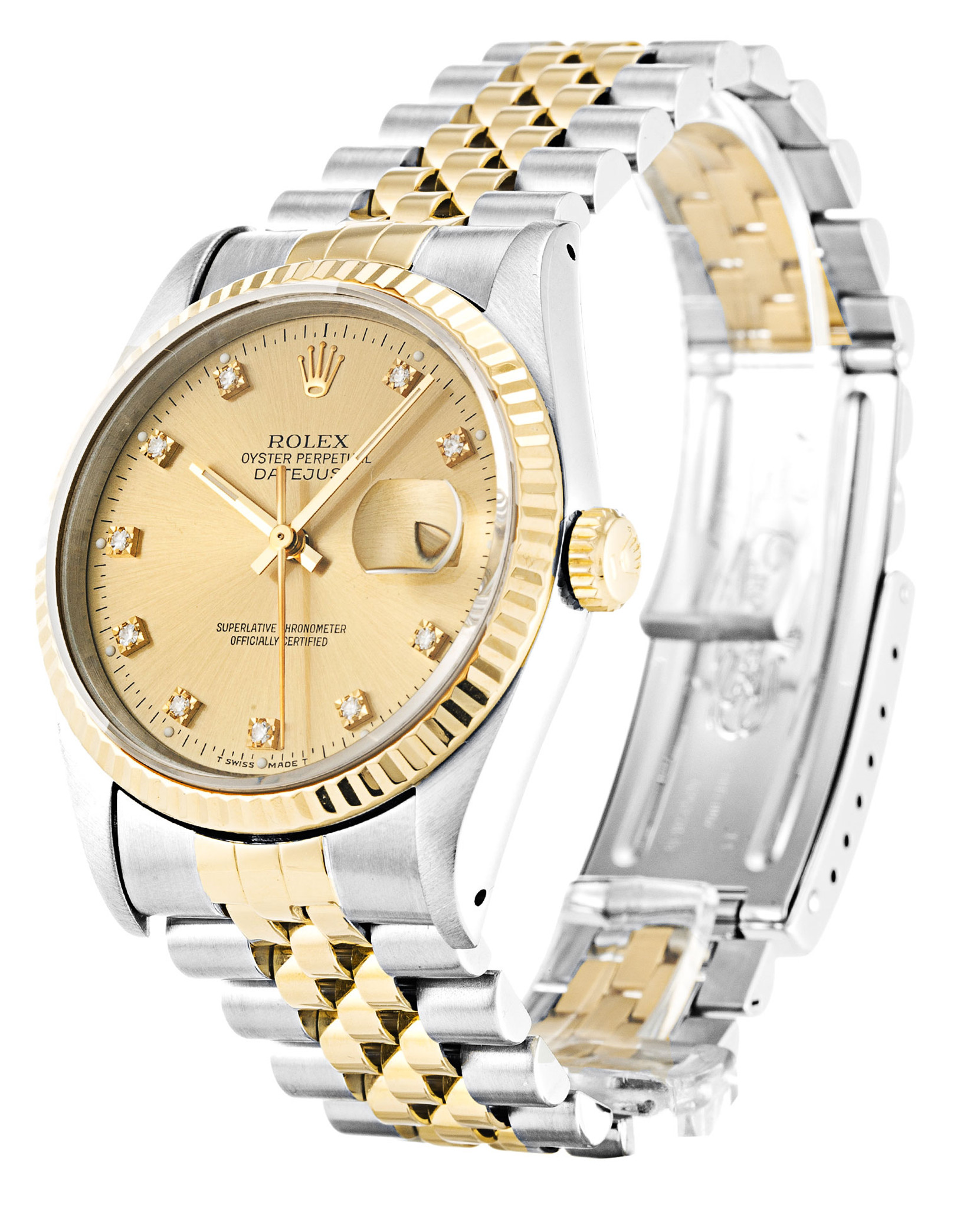 Replica Rolex Datejust Diamant Marker Edelstahlgurt 16233 36mm-1