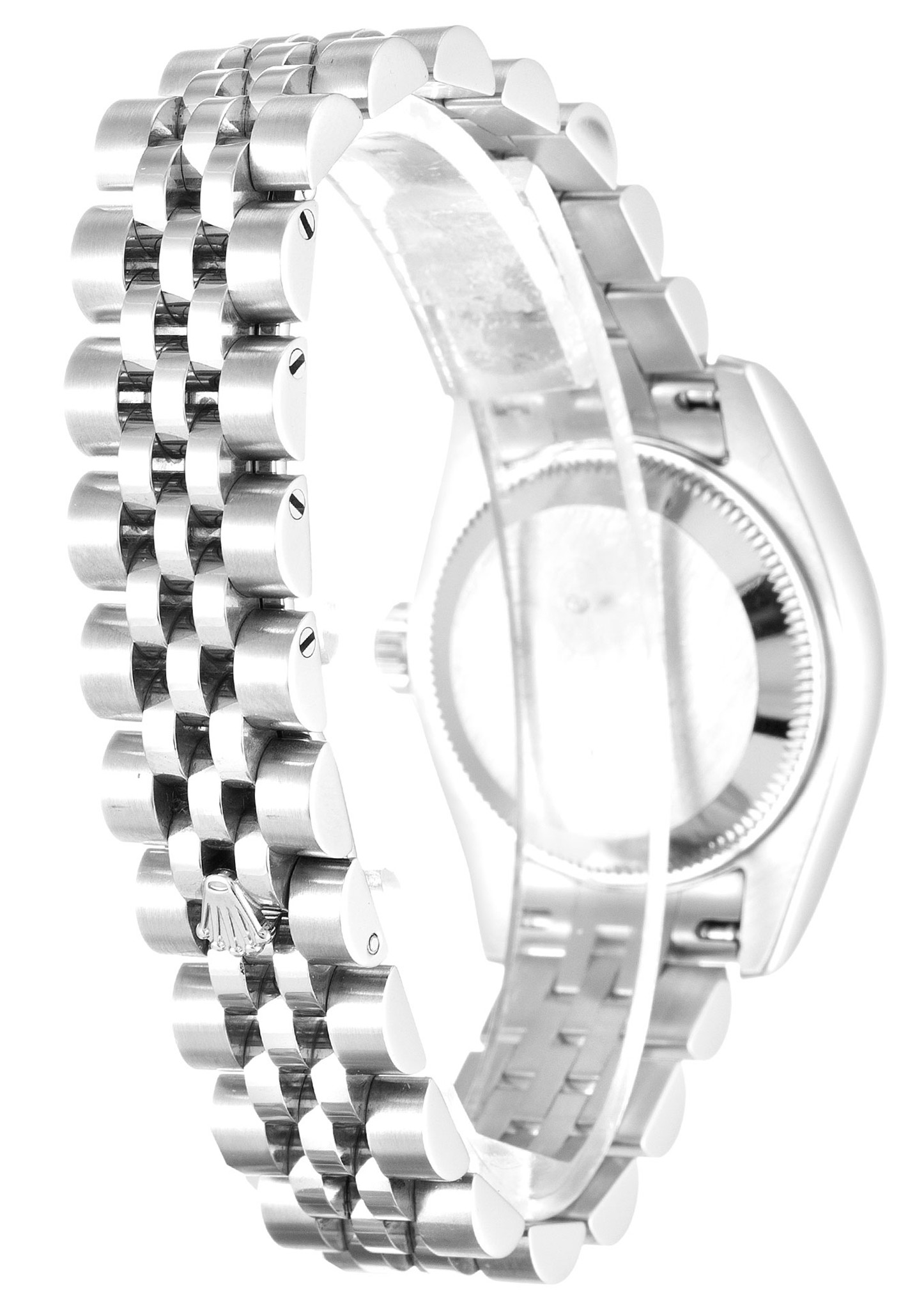 Replica Rolex Datejust Weißes Zifferblatt Diamant Markers Dame 179174 26mm-2