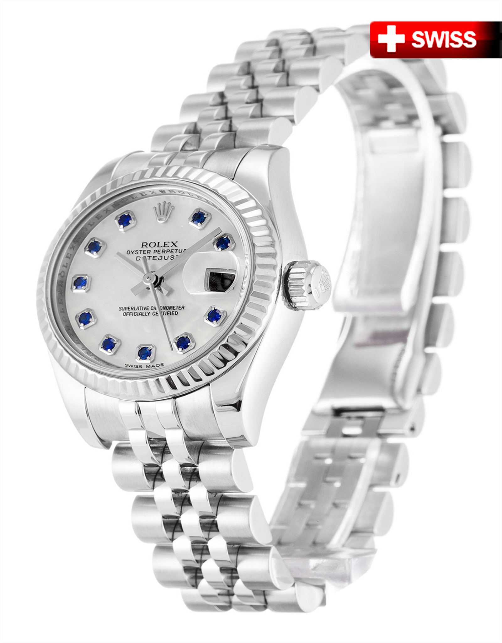 Schweizer Replica Rolex Datejust Dame 179174 26mm-1