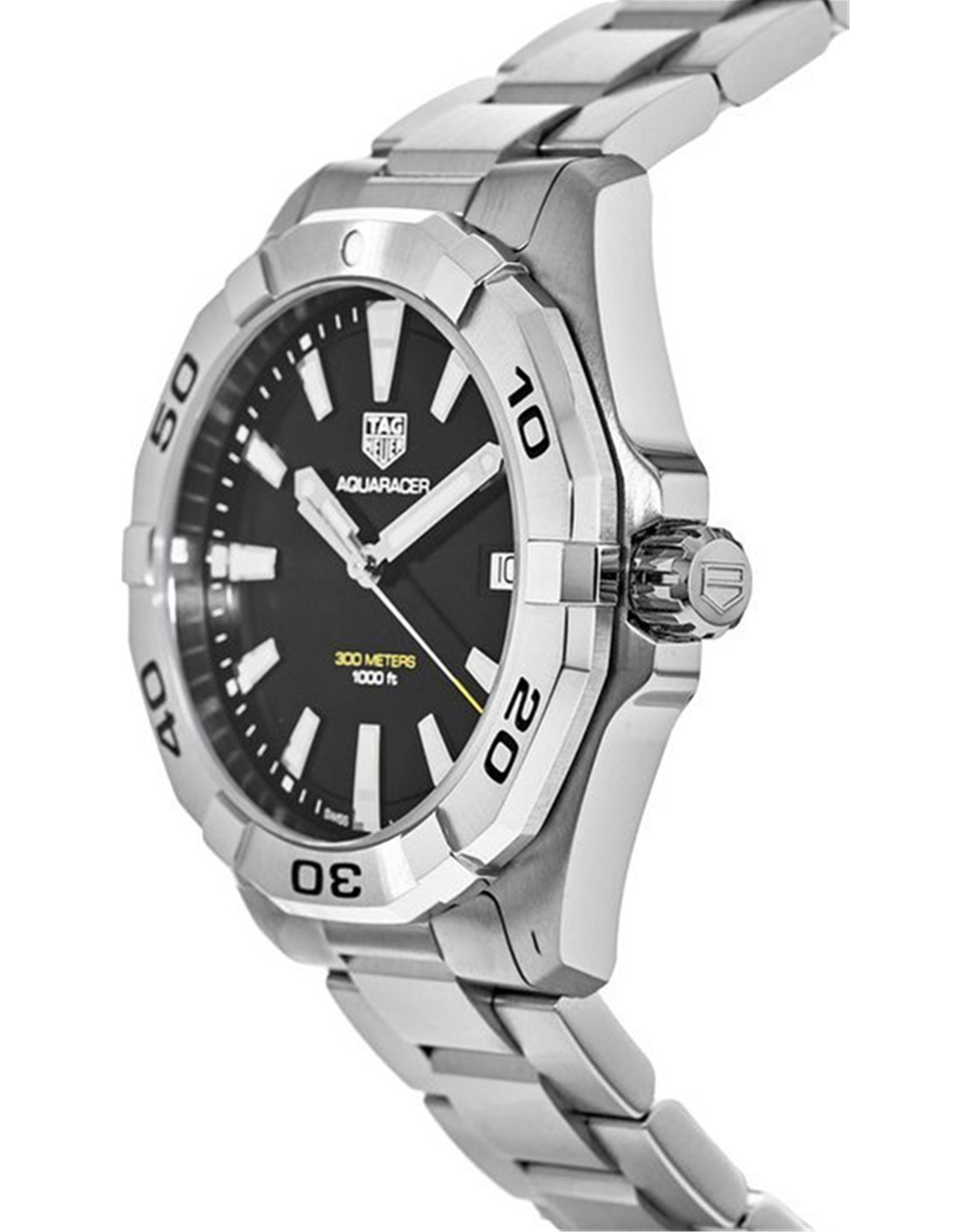 Replica Tag Heuer Aquaracer gebürstet schwarzes Zifferblatt Herren Replica Uhren WBD1110.ba0928 41mm-1