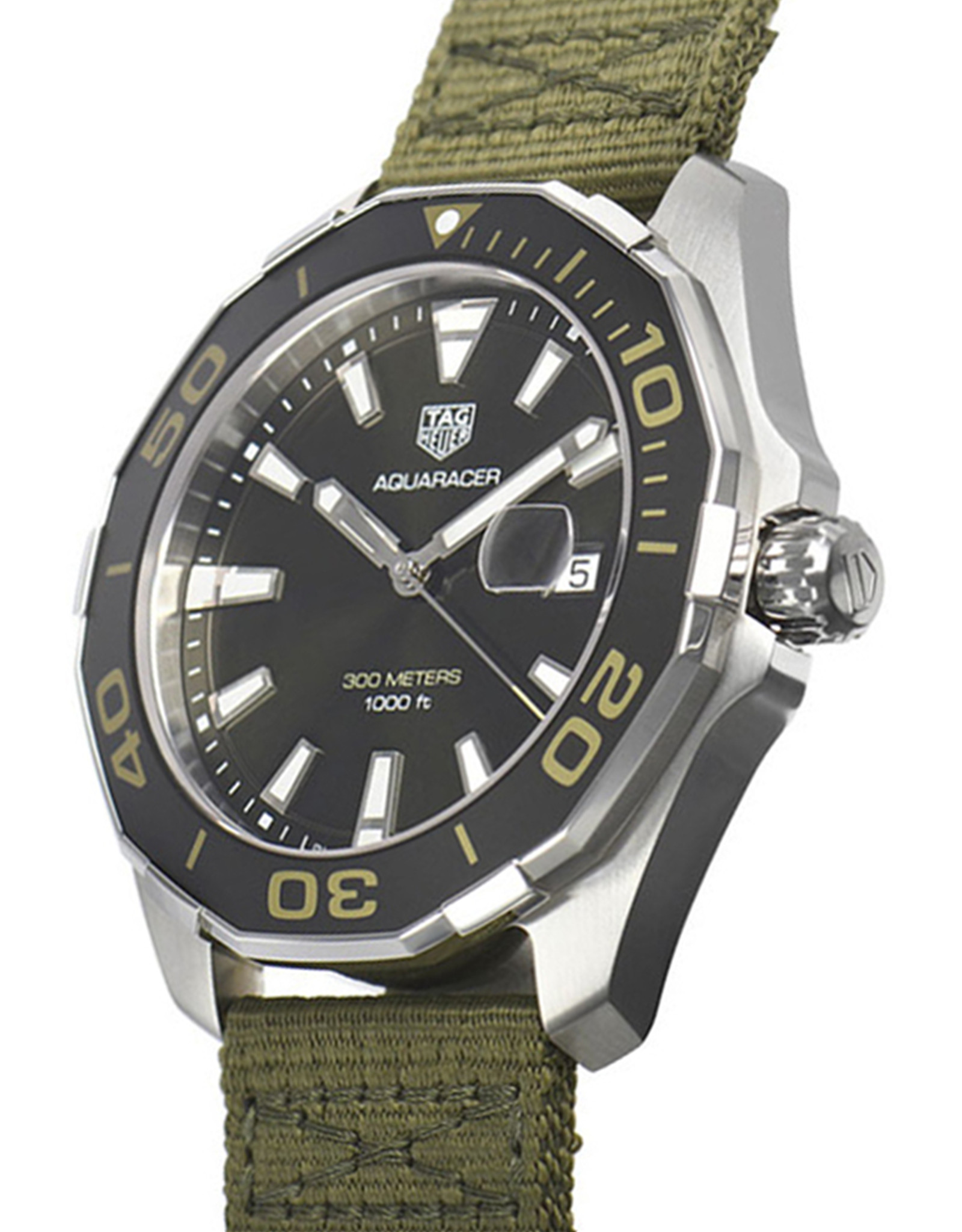 Replica Tag Heuer Aquaracer Khaki Grünes Men's Replica Uhren Way101e.fc8222 43mm-1