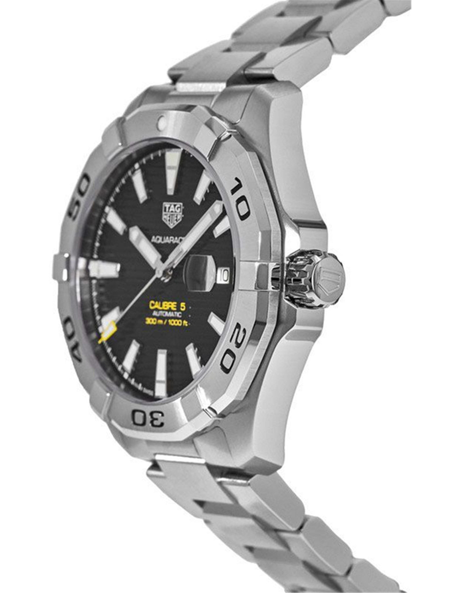 Replica Tag Heuer Aquaracer Schwarzes Zifferblatt Edelstahl Armband Way2010.ba0927 43mm-1