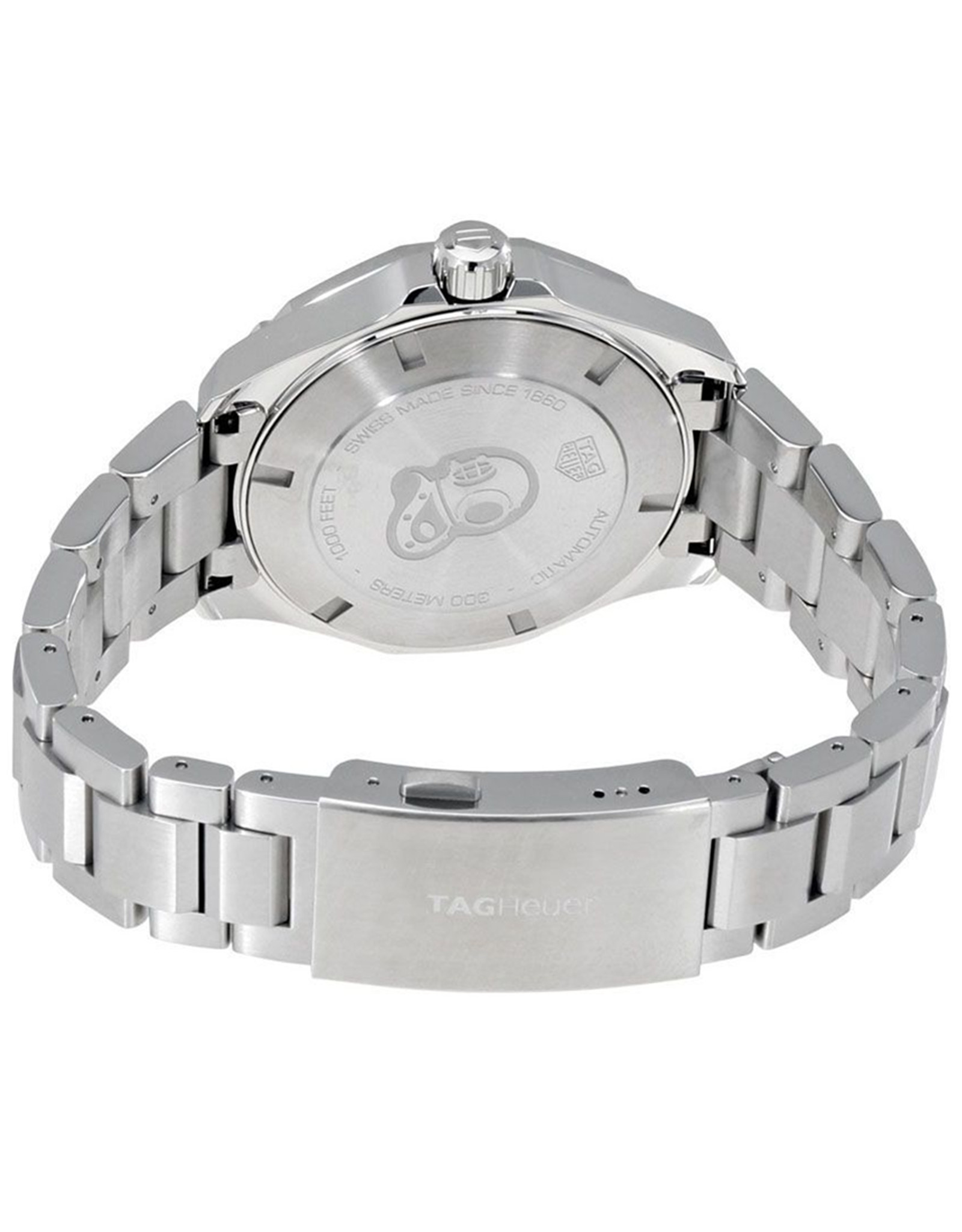 Replica Tag Heuer Aquaracer Schwarzes Zifferblatt Edelstahl Armband Way2010.ba0927 43mm-2