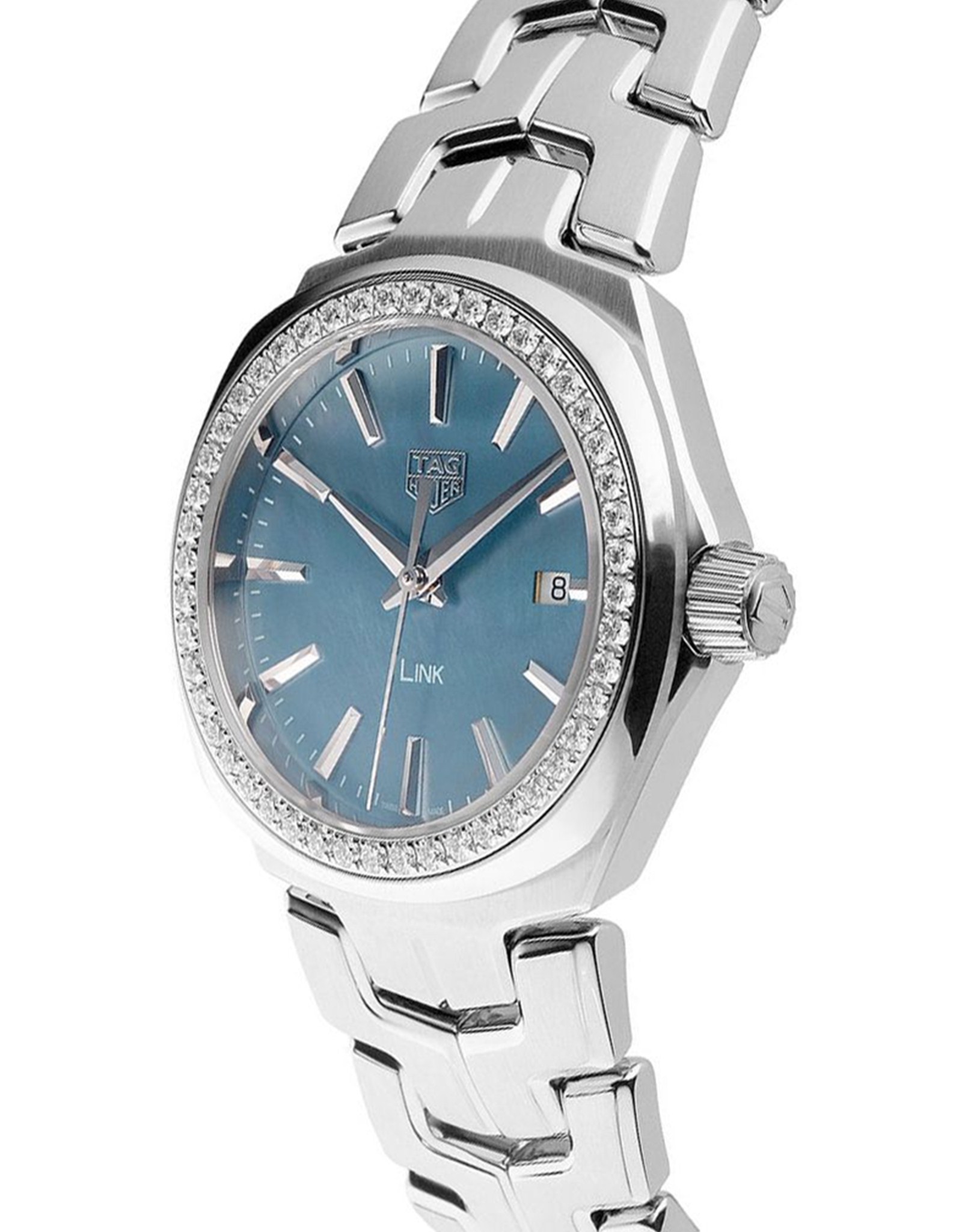 Replica Tag Heuer Link Mutter des Perlenblau Zifferblatts WBC1315.ba0600 32mm-1